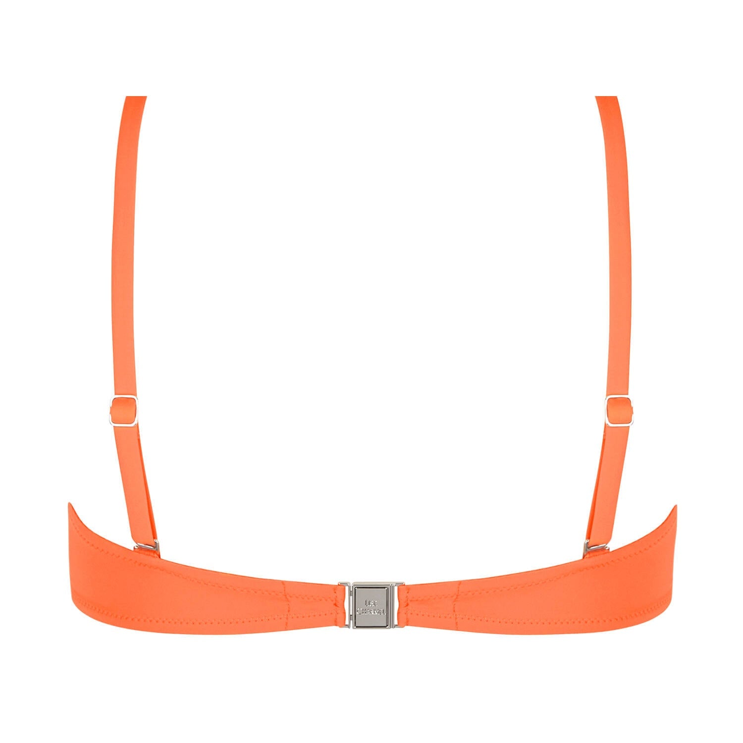 Bikini bandeau naranja ajourage couture - flanesyfresones