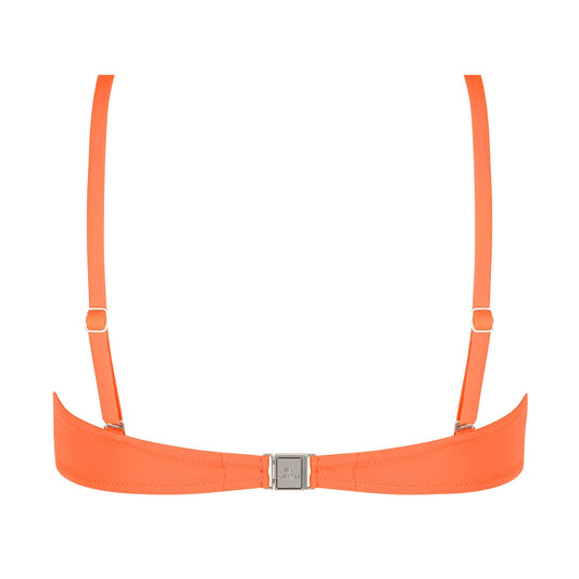 Bikini bandeau naranja ajourage couture - flanesyfresones