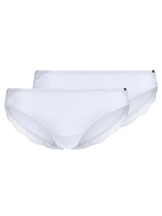 Pack de 2 braguitas de algodón premium  con detalle de encaje – confort delicado y elegancia funcional - flanesyfresones