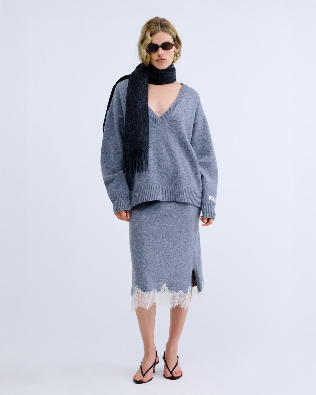 Jersey punto gris