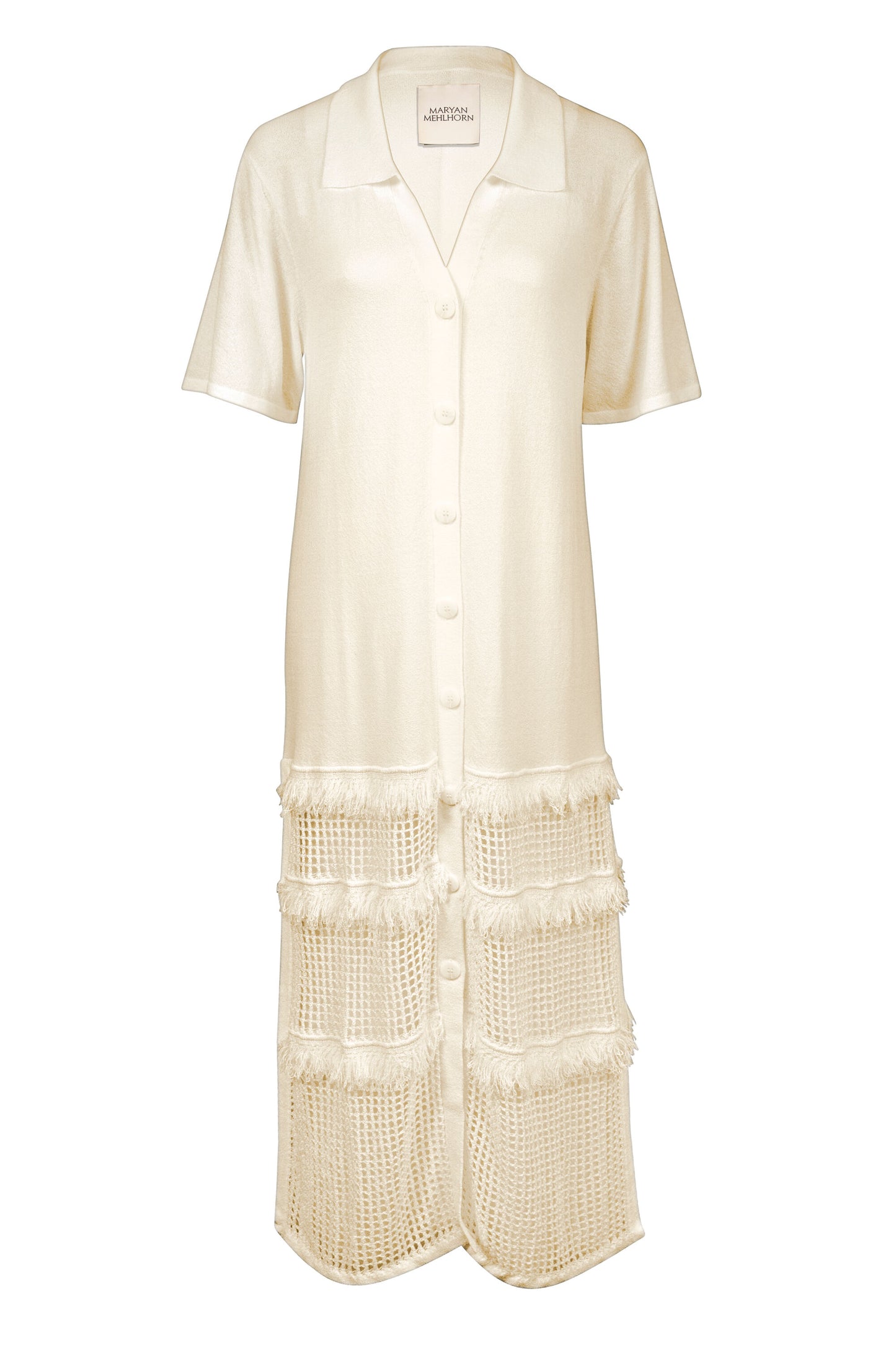 Dress silk white - flanesyfresones