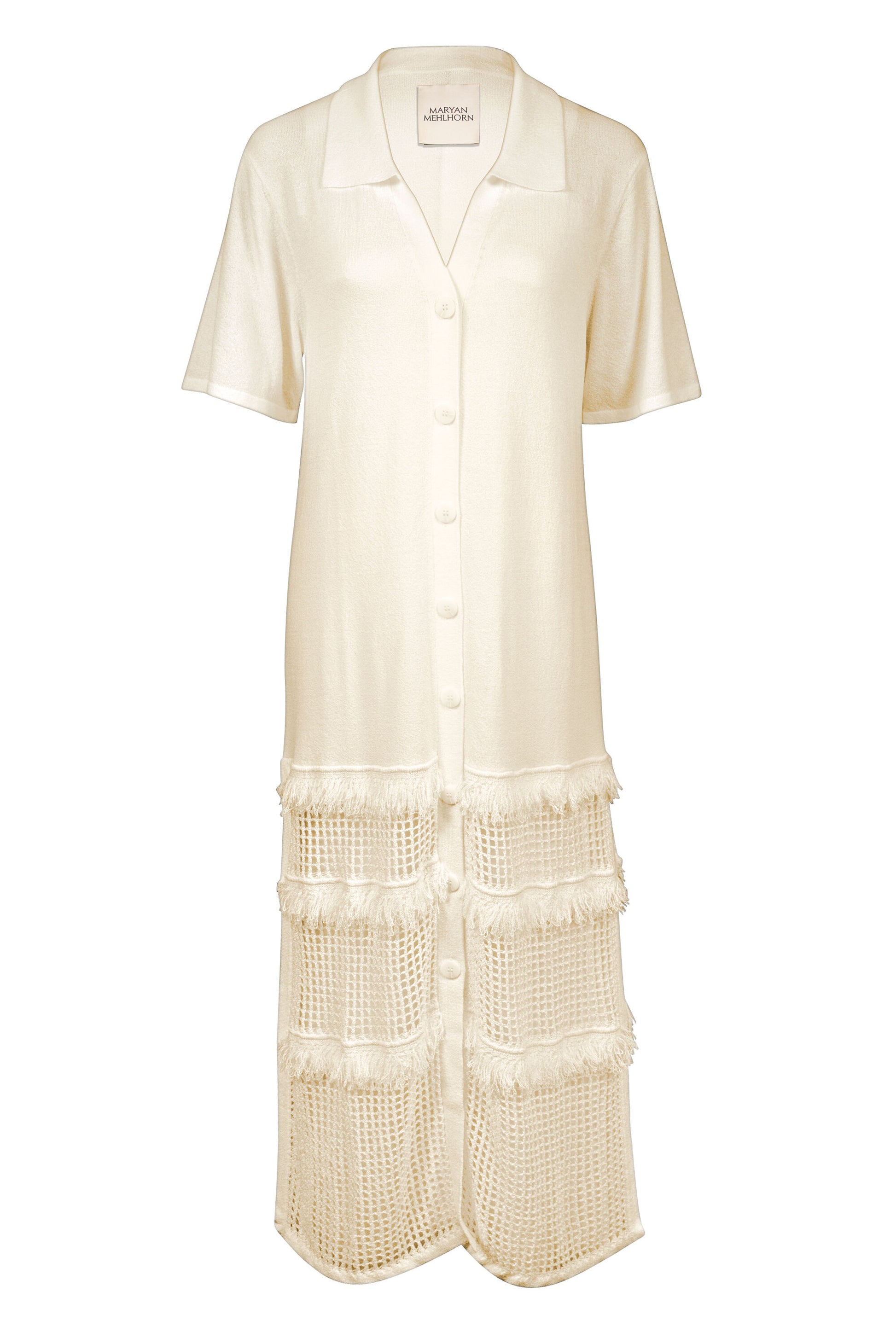 Dress silk white - flanesyfresones