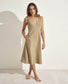 Vestido largo beige