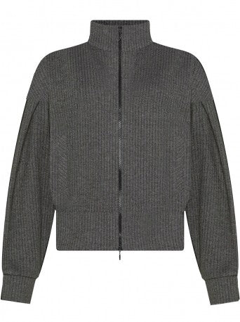 Pinstriped Full-Zip Jacket