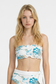 Biquini top blanco bandeau con bordado azul, FAVONE
