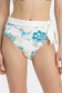Biquini braga talle alto con bordado azul FAVONE