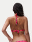 Top bikini con aro escote profundo fucsia - flanesyfresones