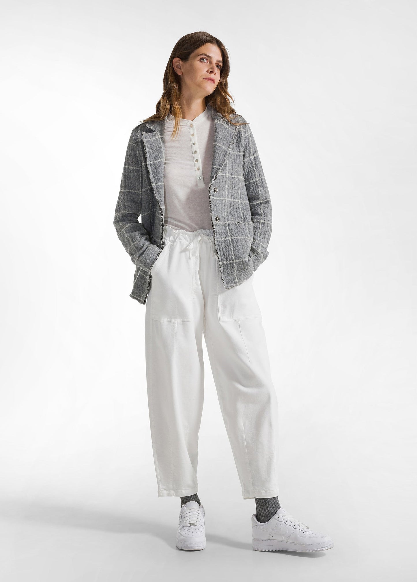 DOUBLE WOOL GAUZE BLAZER