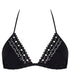 Bikini Triangular ajourage couture negro