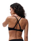 Top bikini negro tachuelas con aro escote profundo multiposición Chantelle - flanesyfresones