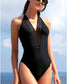 Bañador negro ajourage couture