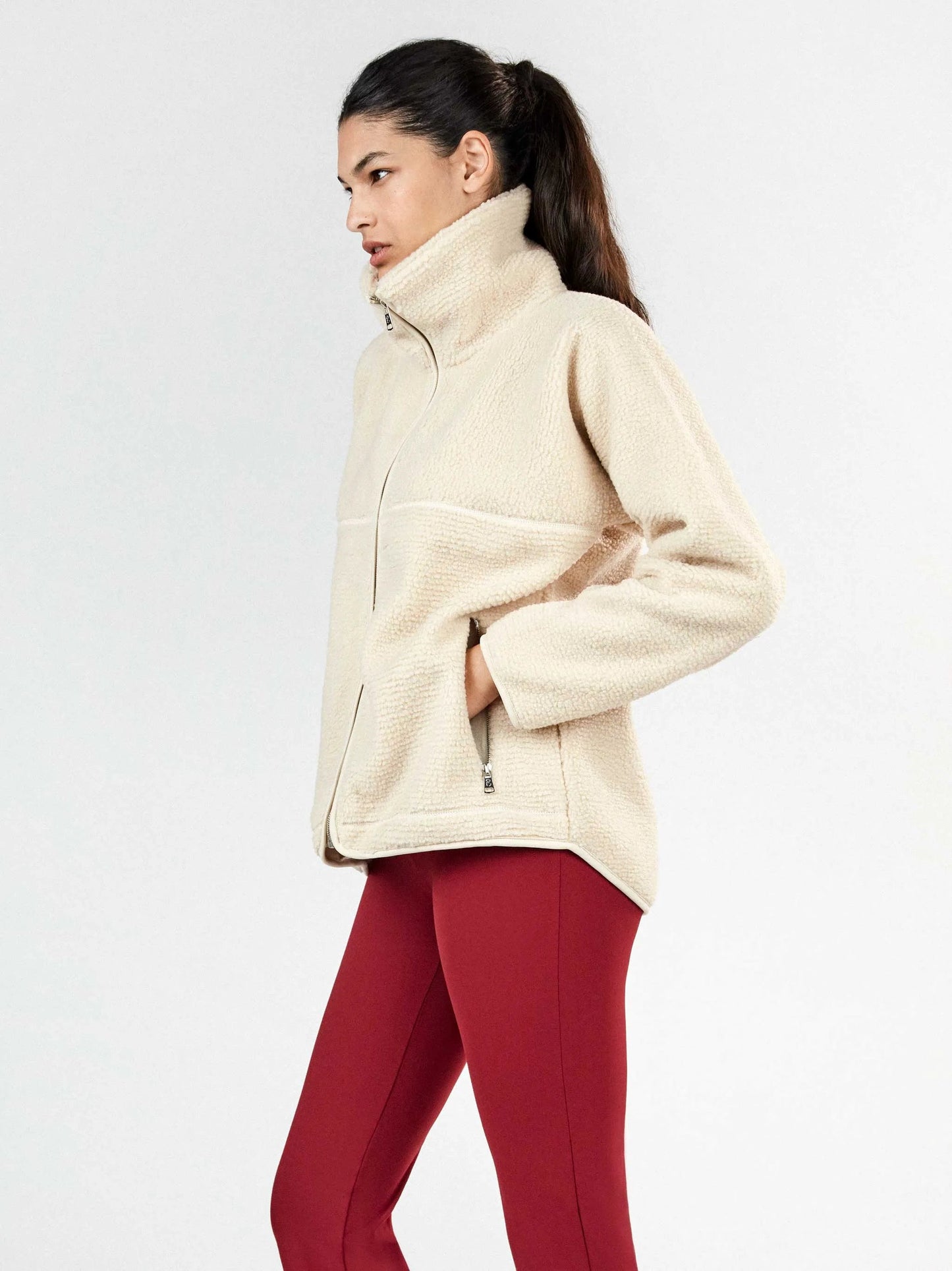 Abrigo manga larga Beige