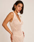 Vestido ganchillo beige