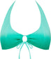 Top bikini halter en verde  con relleno extraíble - flanesyfresones