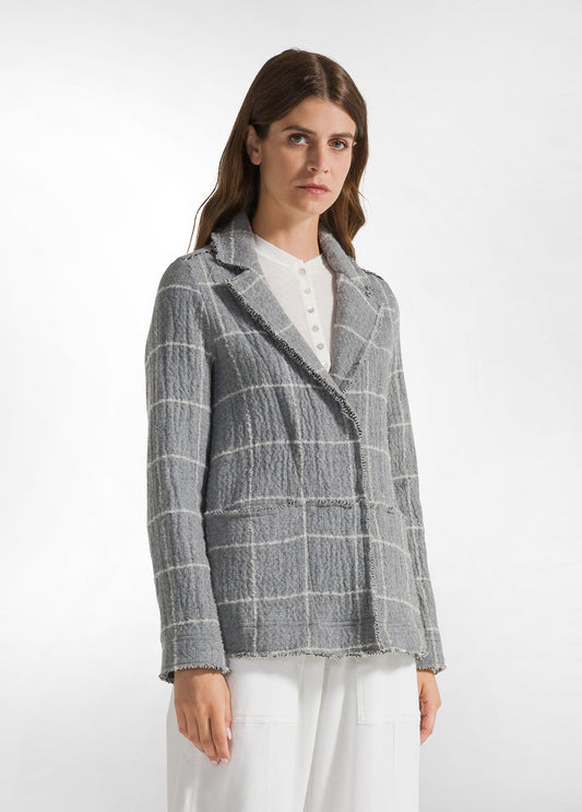 DOUBLE WOOL GAUZE BLAZER