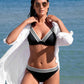 Bikini Triangular Con Aros Energie Nautique negro plata