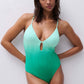 Bañador verde sin aro escote profundo Chantelle - flanesyfresones