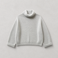 Jersey cuello alto gris perla