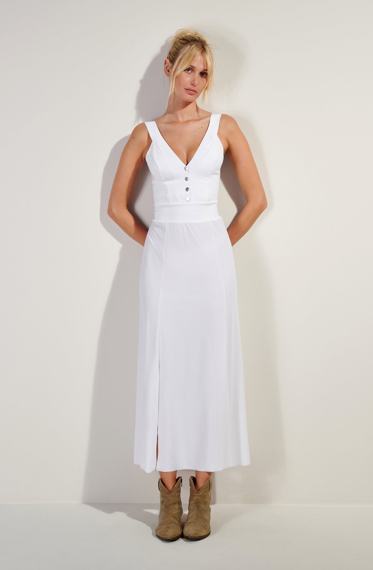 RALIA - Vestido Blanco - flanesyfresones