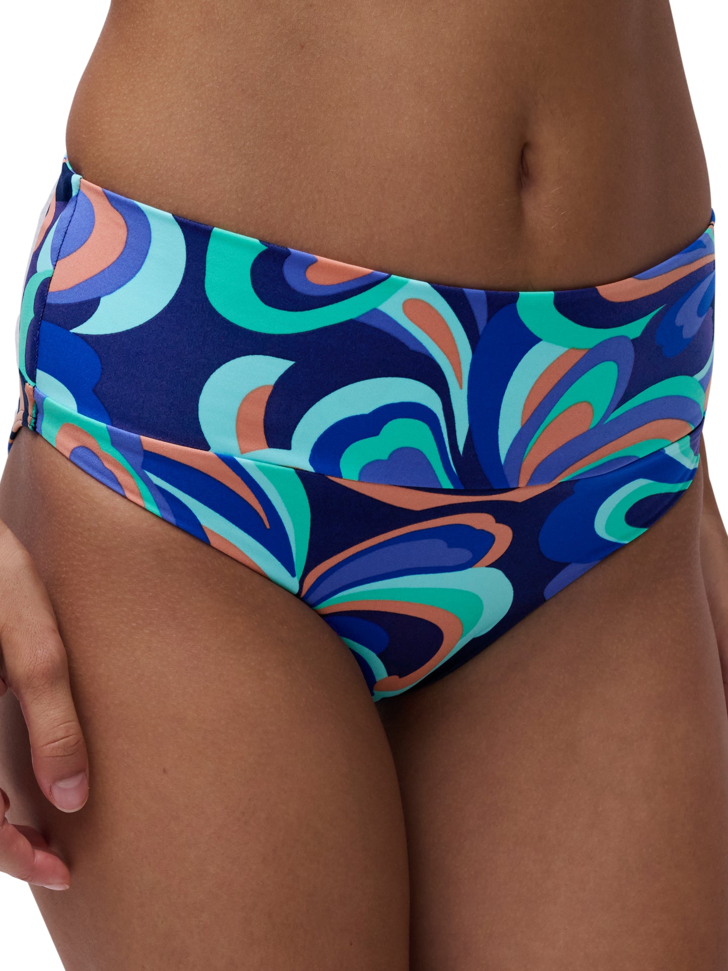 Braguita bikini alta estampada azul ajustable Chantelle - flanesyfresones
