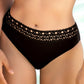 Bikini Slip Ajourage couture negro