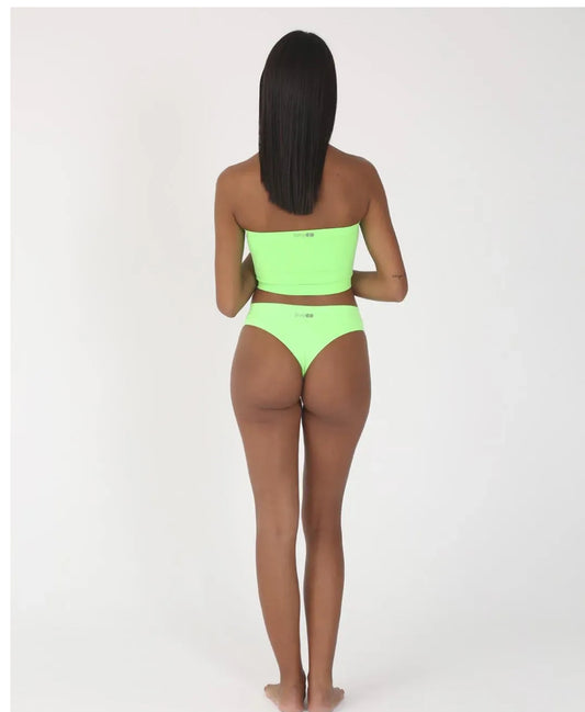 Top verde   Bandeau Sin Tirantes