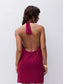 Vestido corto burdeos de playa - flanesyfresones