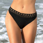 Bikini Slip Ajourage couture negro