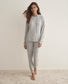 Pijama capucha set gris