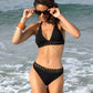 Bikini Slip Ajourage couture negro