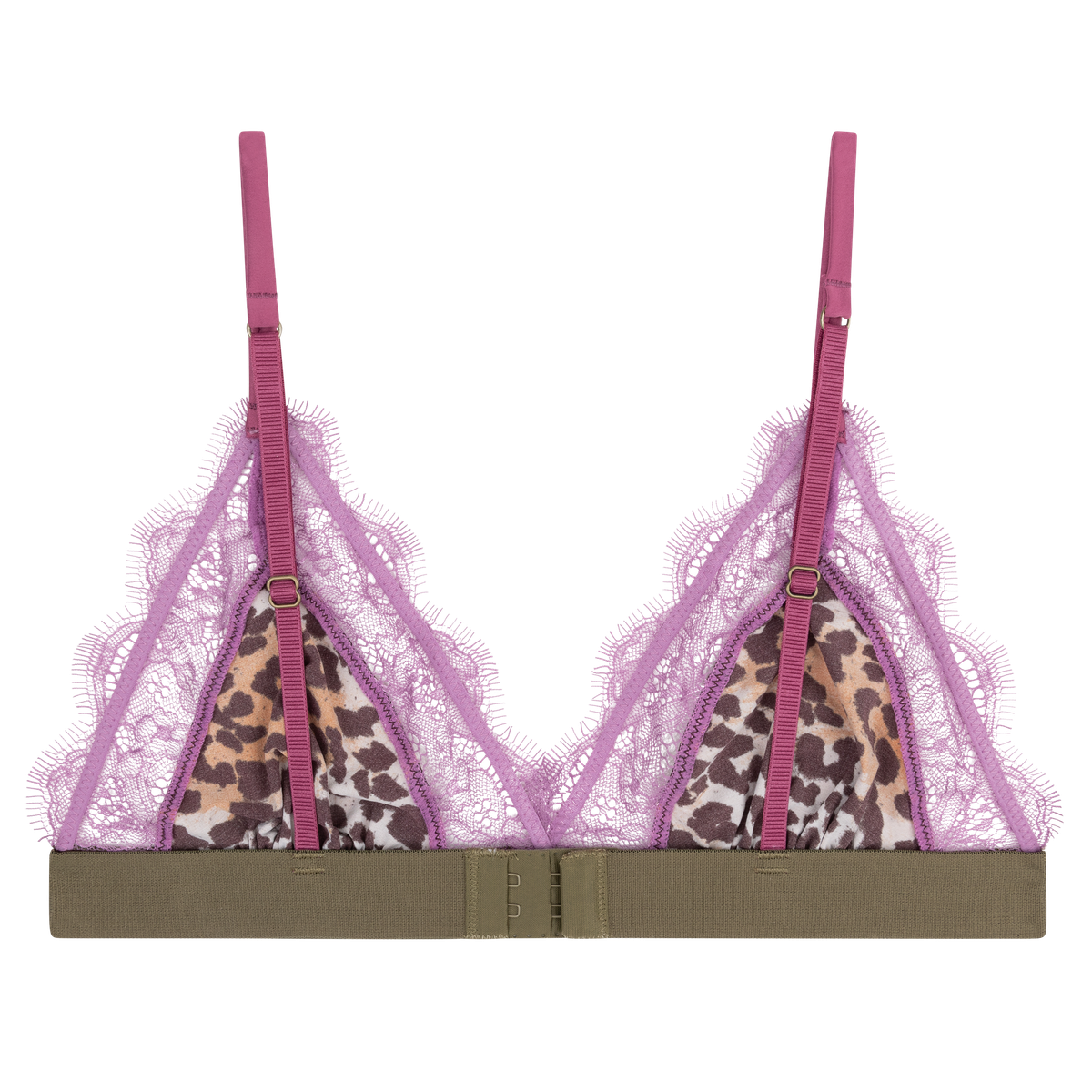 LOVE LACE Delicate triangle bralette pink