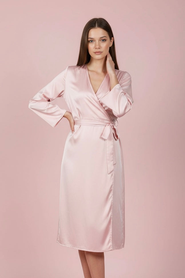 Kimono long rosa - flanesyfresones