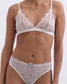 Sujetador bralette de encaje sin relleno marfil