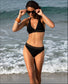 Bikini Triangular ajourage couture negro