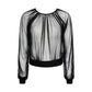 Top negro transparente Lethi