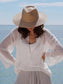 Sombrero Fedora Ala Media Raffia DELFOS