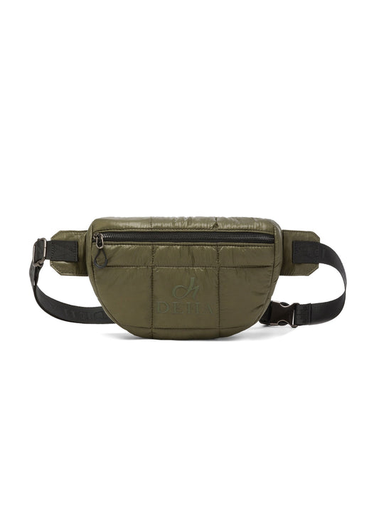 QUILTED BELT BAG OLIVE GREEN