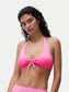 Top bikini halter en fucsia  con relleno extraíble - flanesyfresones