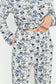 Pijama Mujer Camisero estampado azul