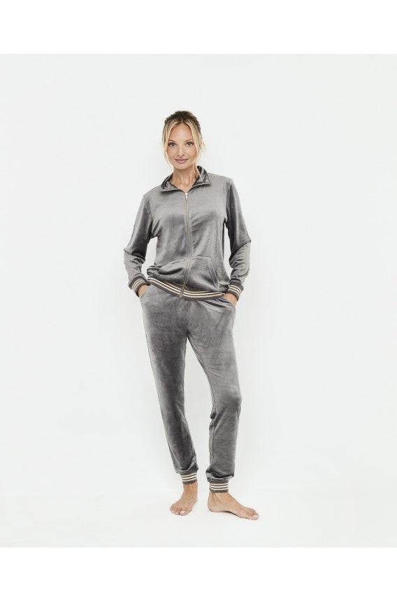 Chaqueta y pantalon gris