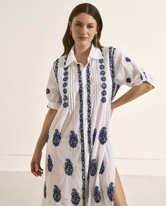 Vestido camisero blanco