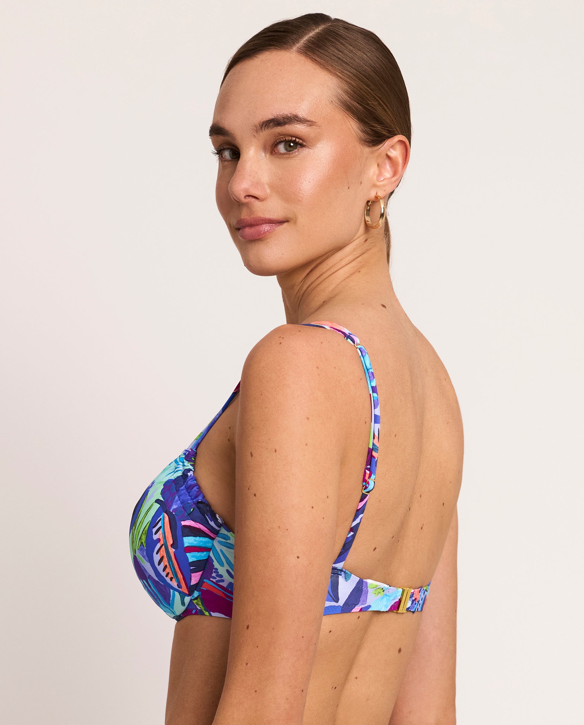 Top de Bikini azul de aros - flanesyfresones