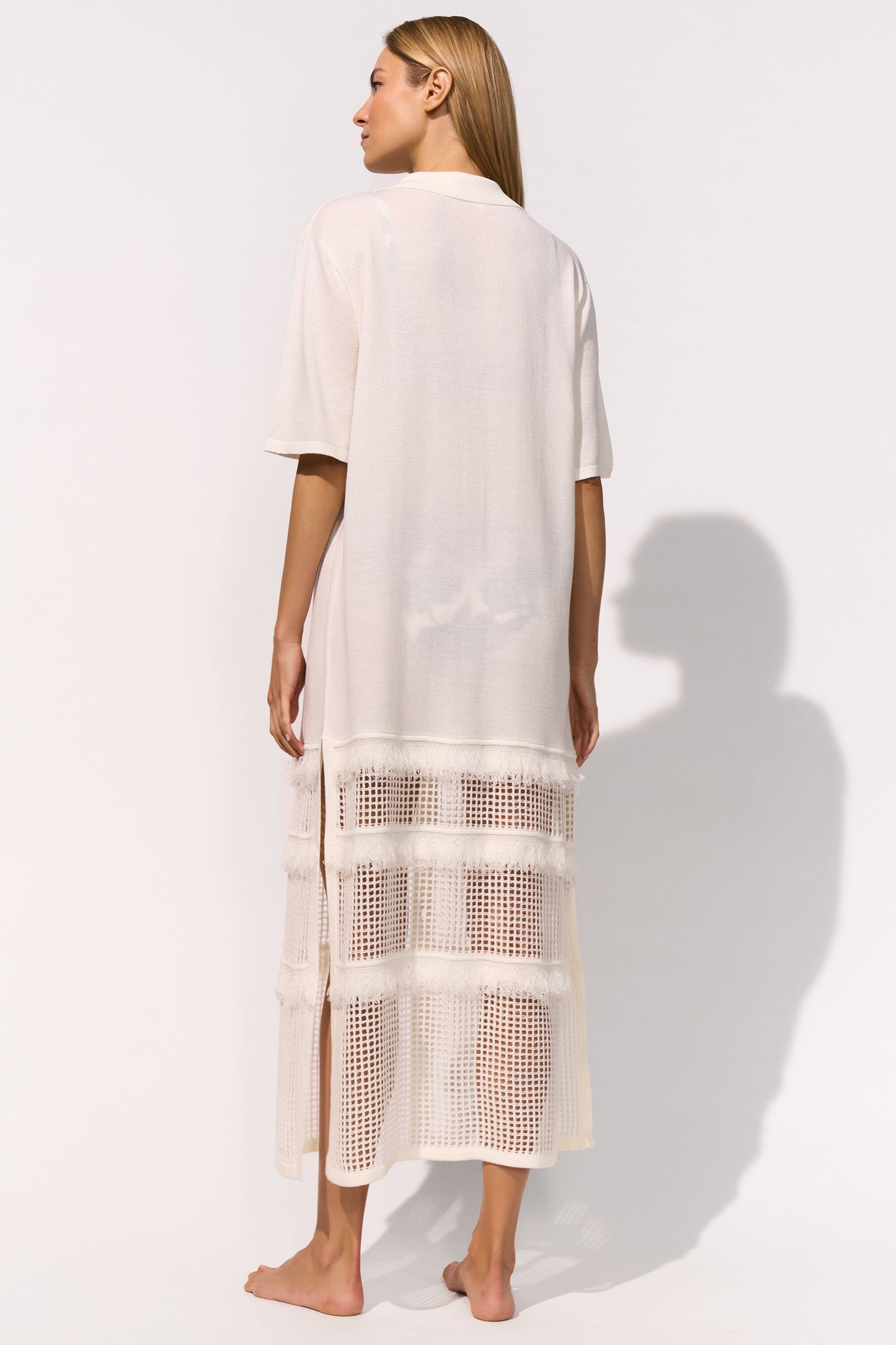 Dress silk white - flanesyfresones