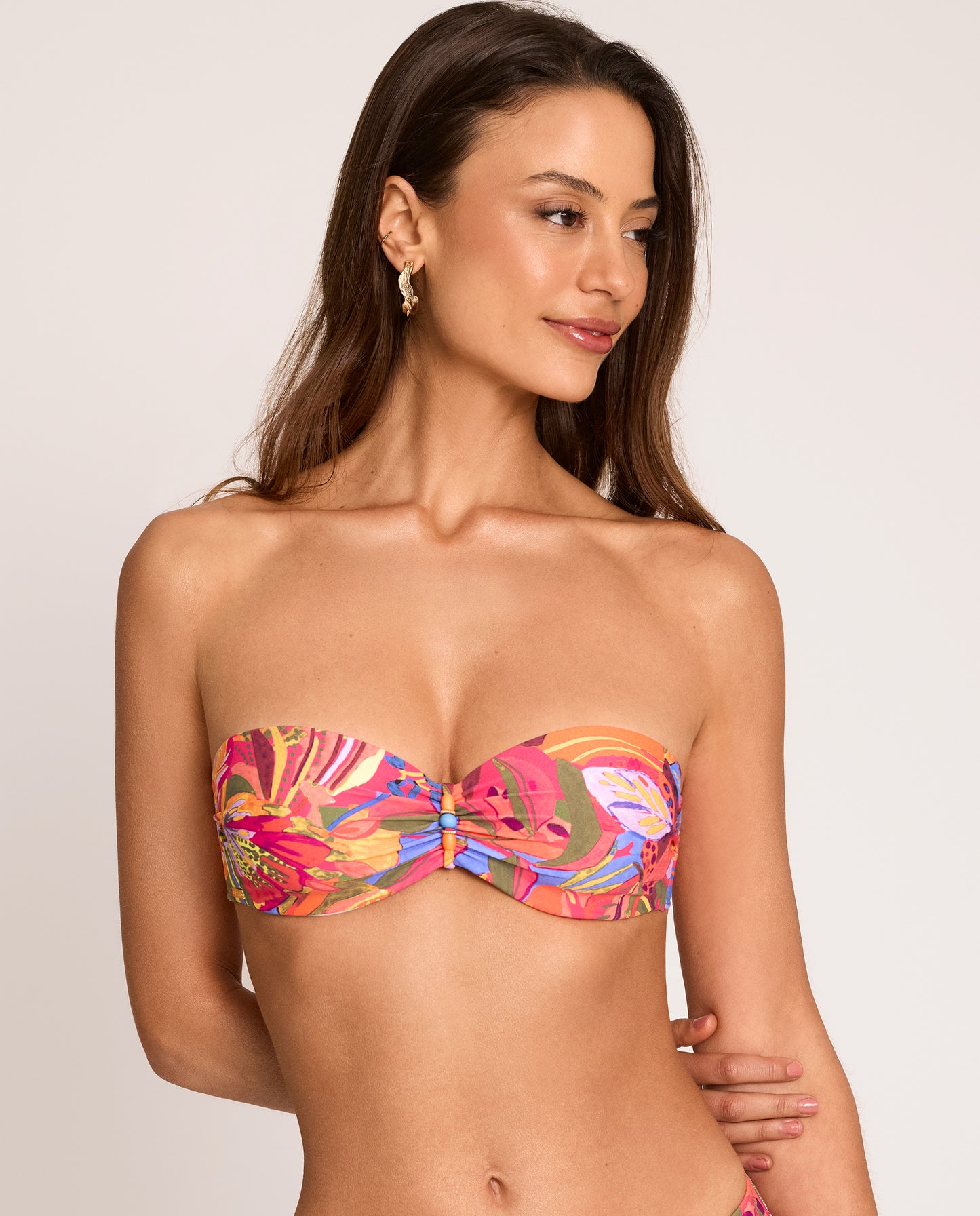 Top bandeau de Bikini naranja - flanesyfresones