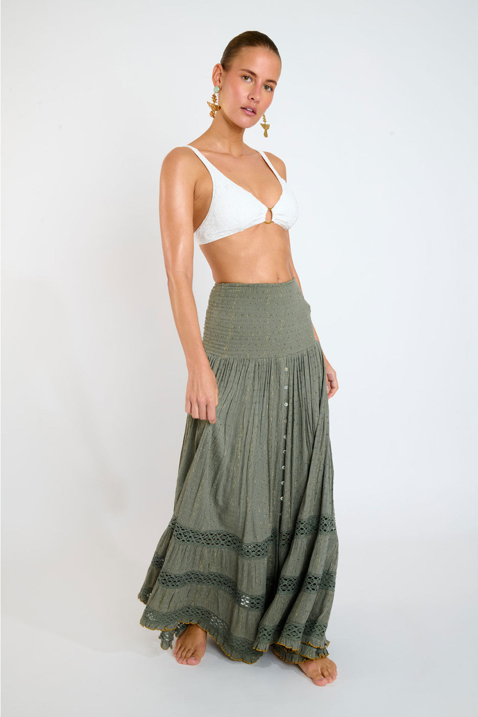 Vestido Ethel Sealove - Kaki - flanesyfresones