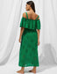 Vestido con volantes Riviera Notes Green