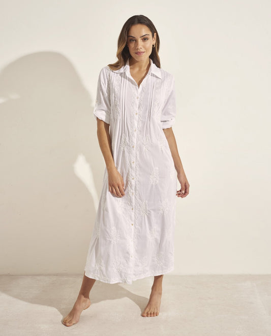 Vestido camisero blanco