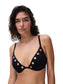 Top bikini negro tachuelas con aro escote profundo multiposición Chantelle - flanesyfresones