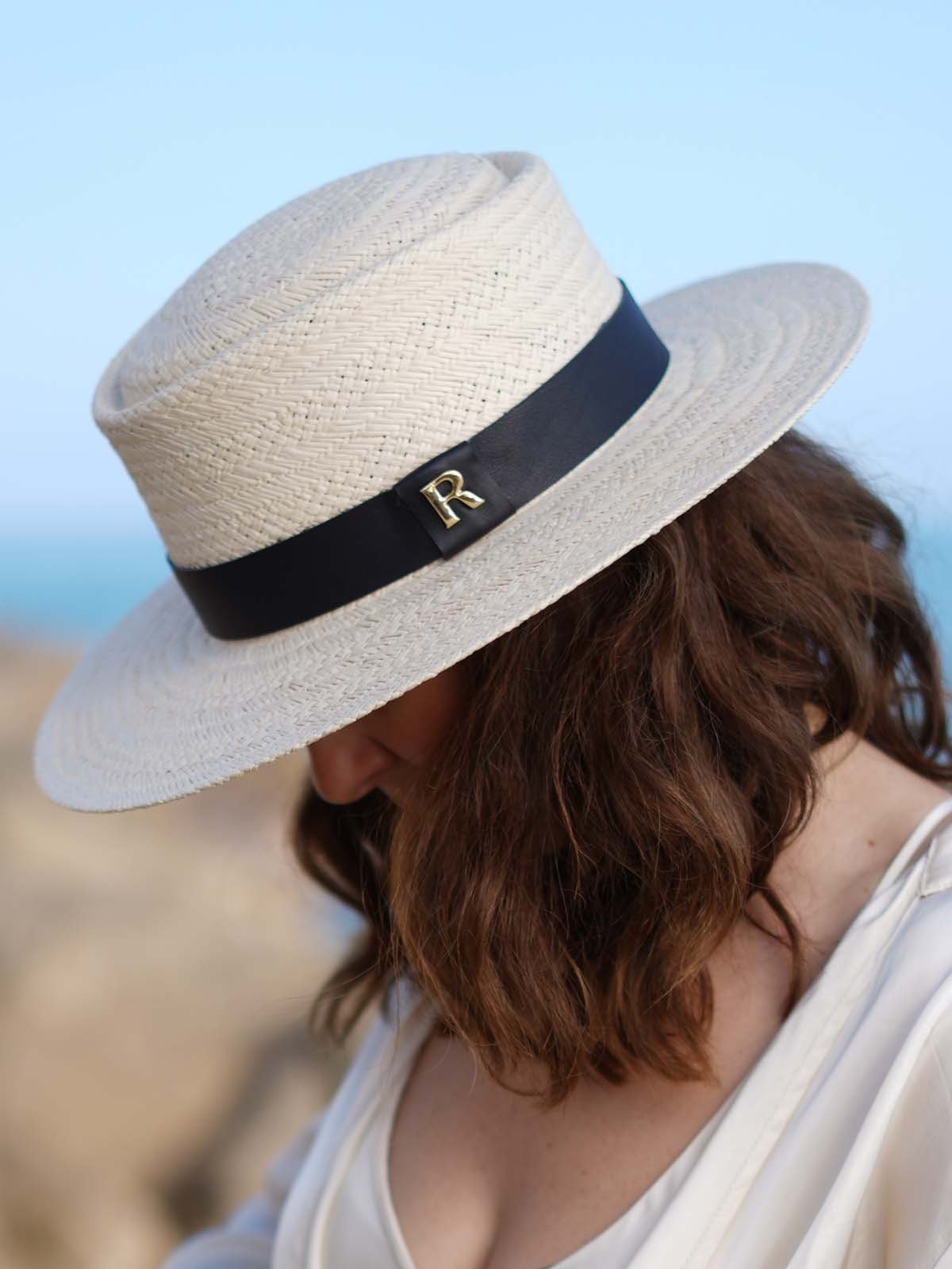 Sombrero Mujer Paja Blanco ACAPULCO