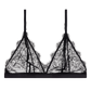 Sujetador bralette de encaje sin relleno negro